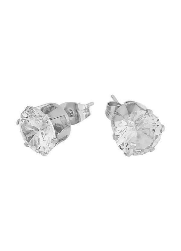 Convex - Brinco de Aço Ponto de Luz Zircônia 6mm Prata