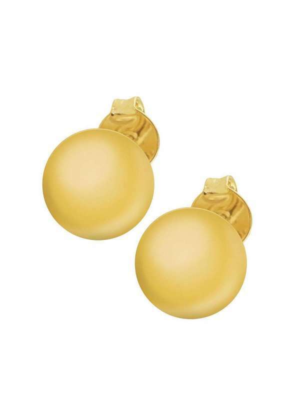 Convex - Brinco Prata c/ Ouro 18k Orb Bola 12mm Dourado