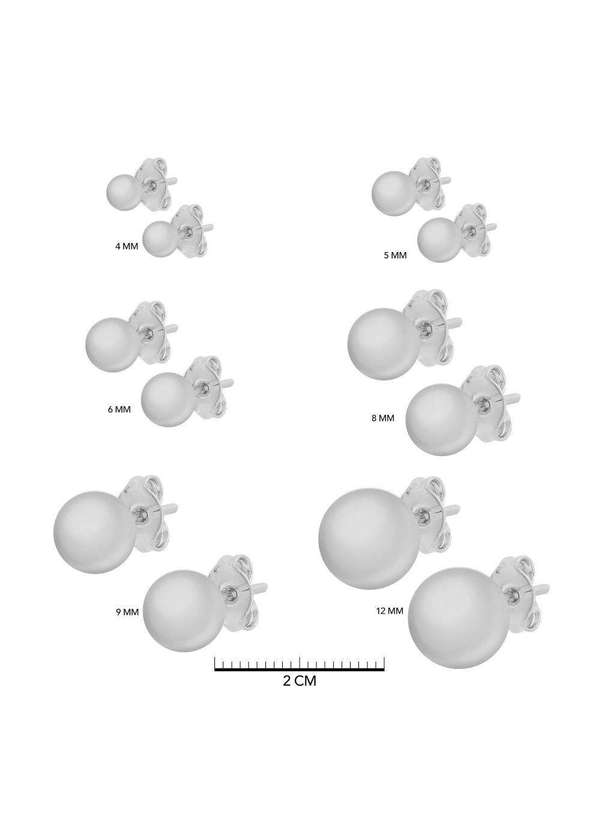 Convex - Brinco Prata Orb Bola 9mm Prata 4