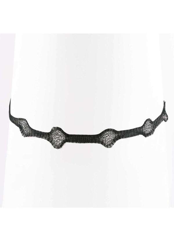 Convex - Colar Choker Malha Metalizada Alemã Preta 45cm. Preto 3