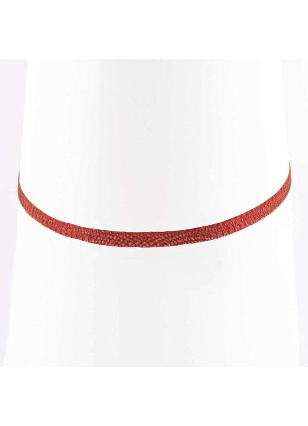 Convex - Colar Choker Malha Metalizada Alemã Vermelha 45cm. Vermelho