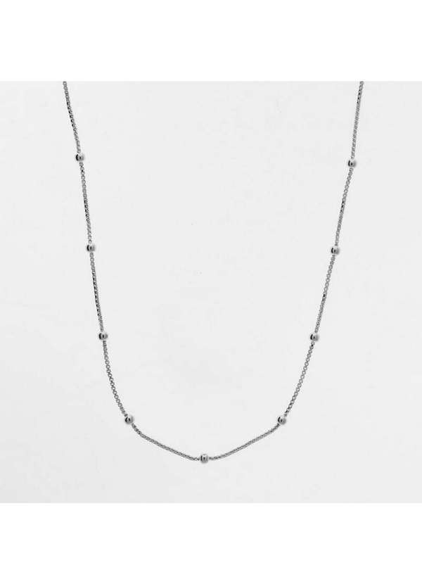 Convex - Colar de Prata Bolinha 2.0mm 33cm Extensor 40cm Prata