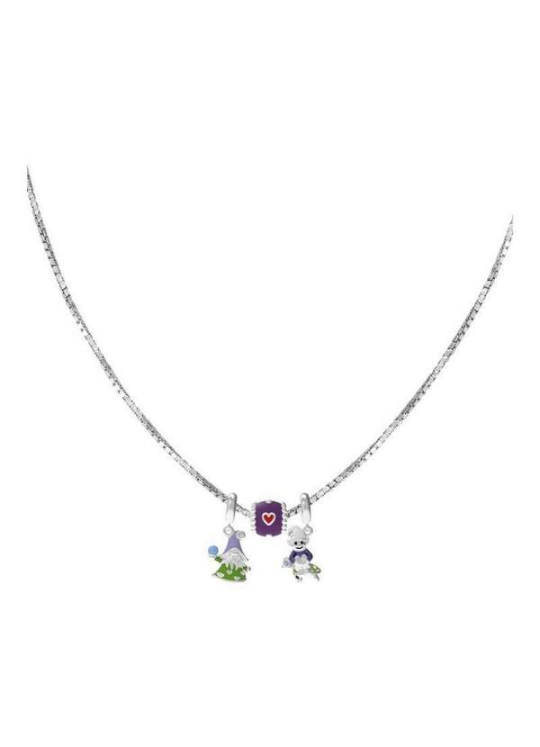 Convex - Colar do Signo de Touro Veneziana e Berloques de Prata e Resina. Prata 2