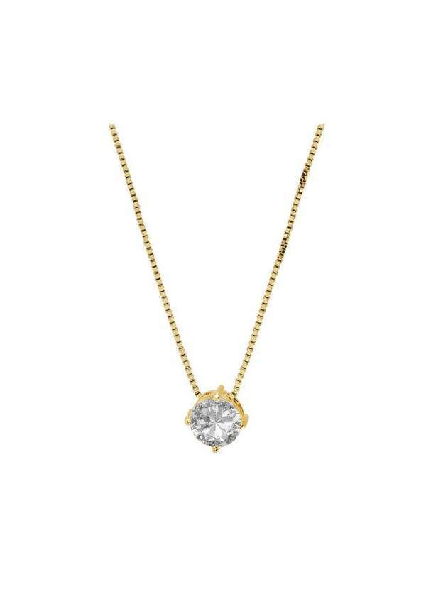 Convex - Colar Prata c/ Ouro 18k Veneziana Ponto de Luz 5mm 45cm Dourado