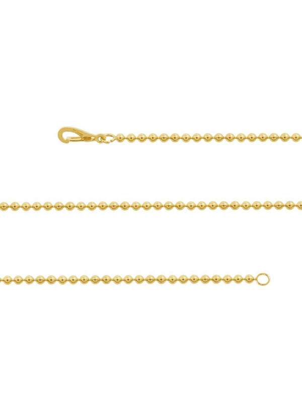 Convex - Corrente Aço Bola Bola 2.50mm 50cm Gold Ipg Dourado 2