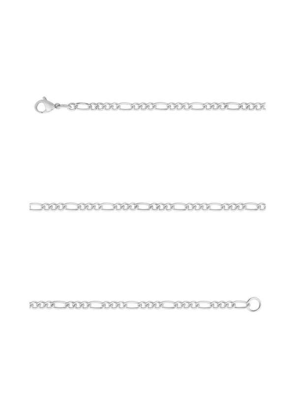 Convex - Corrente Aço Groumet 3x1 3.00mm 60cm Prata 2