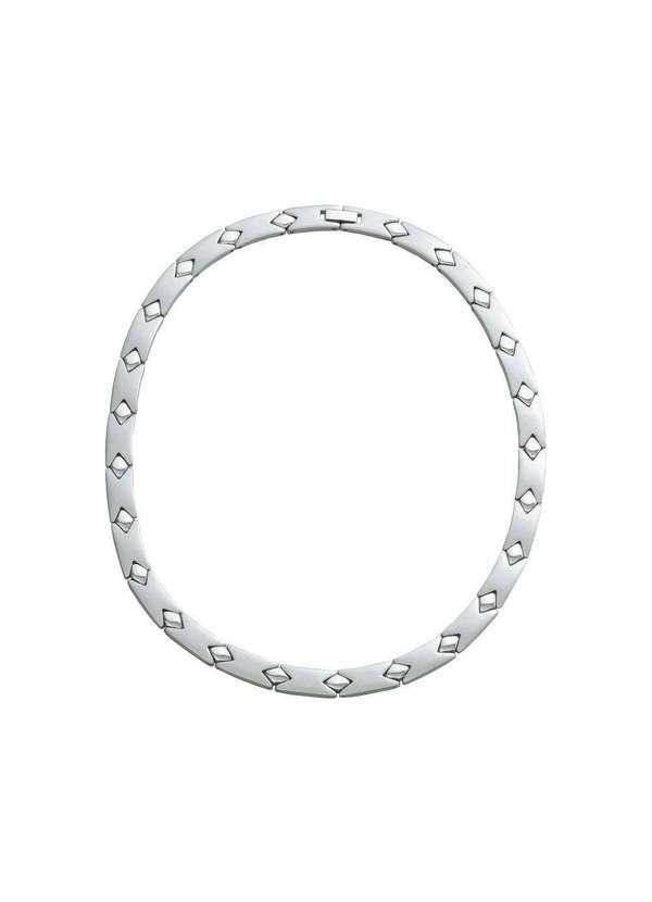 Convex - Corrente Aço Losango 8mm 40cm Prata