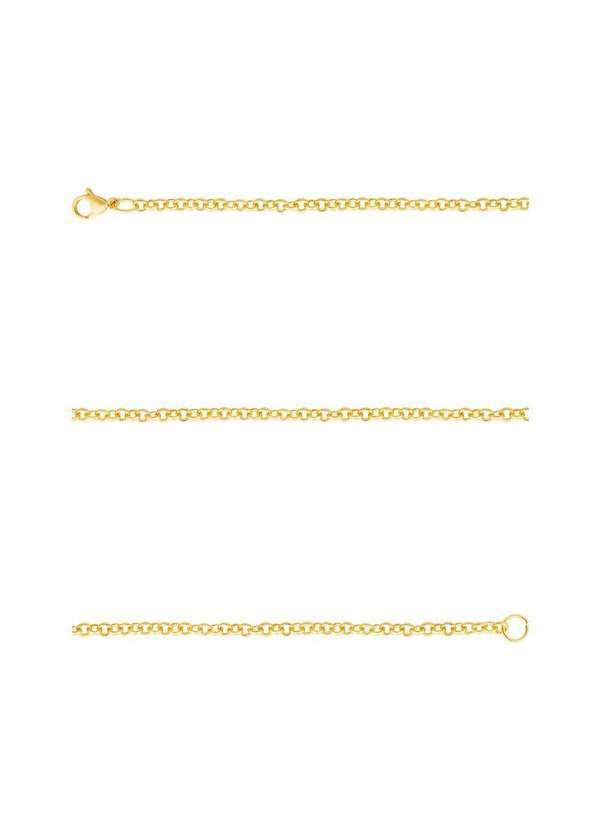 Convex - Corrente Aço Portuguesa 3.25mm 45cm Gold Ipg Dourado