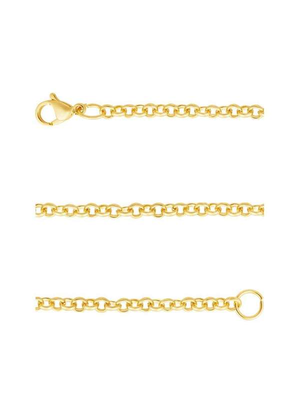 Convex - Corrente Aço Portuguesa 3.25mm 50cm Gold Ipg Dourado