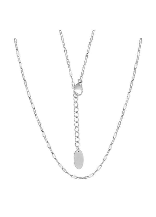 Convex - Corrente de Aço Carambola 37cm com Extensor Mais 5cm Prata