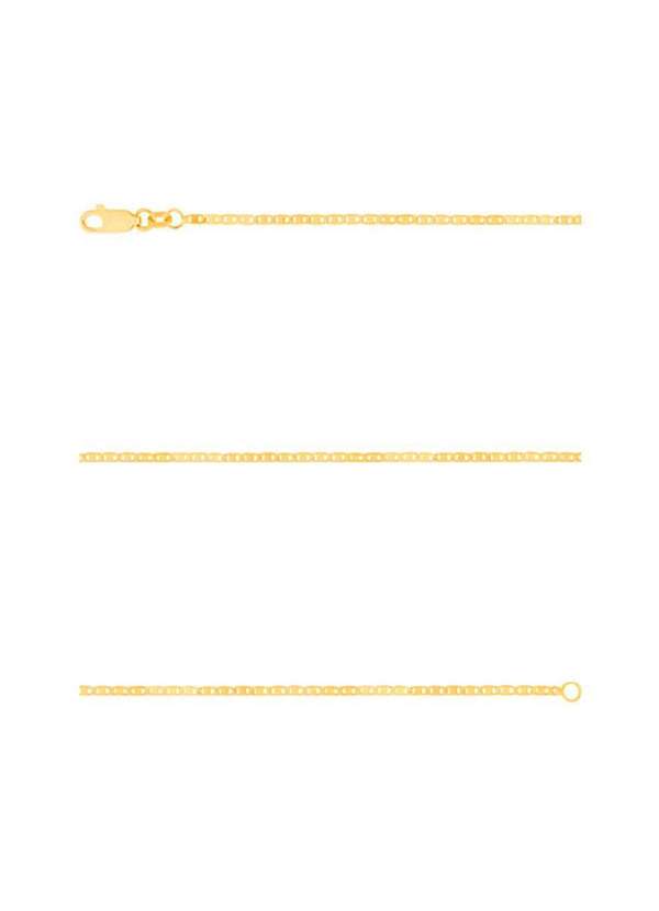 Convex - Corrente Prata c/ Ouro 18k Piastrini 1.60mm 60cm Dourado