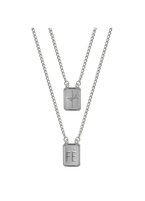 Convex - Escapulário Aço Dupla Fé 14x11mm 60cm Prata