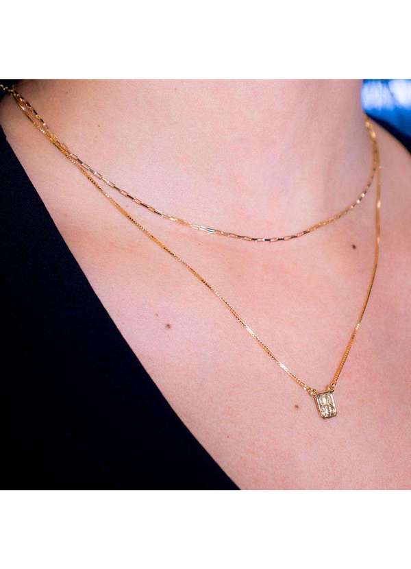 Convex - Escapulário Prata c/ Ouro 18k Veneziana Sc Jesus Nsra Carmo Dourado 3