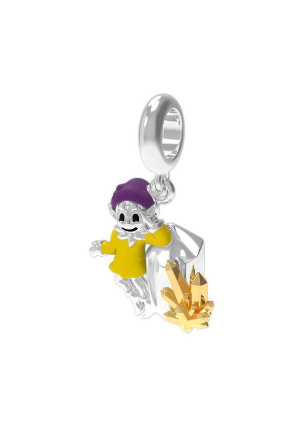 Convex - Berloque de Prata Duende Signo de Capricórnio Link com Resi Prata 2