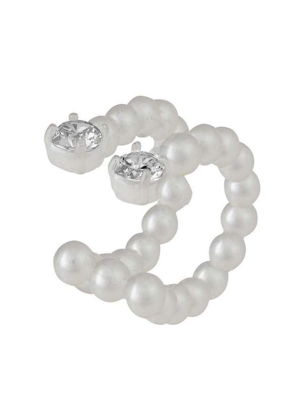 Convex - Piercing Prata Orb Pressão com 2 Zirconias C14 L12 A6mm Prata