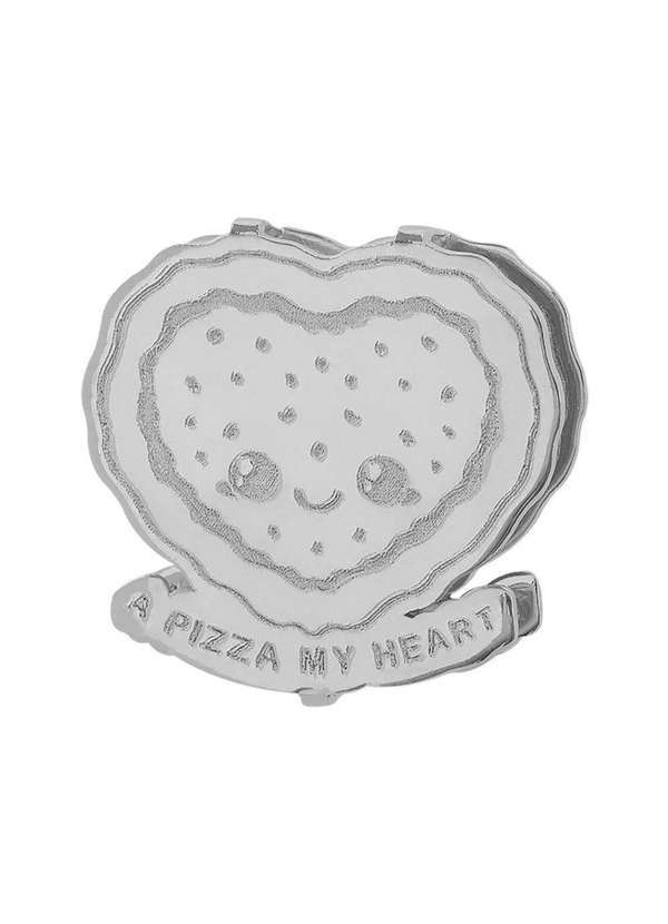 Convex - Pingente Aço Hit a Pizza My Heart 11.5mm Prata
