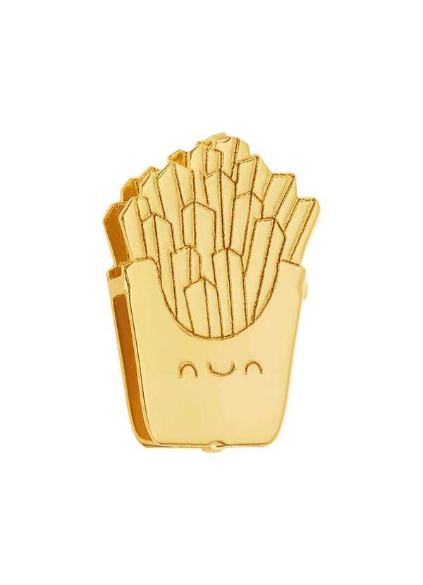 Convex - Pingente Aço Hit Batata Frita 16.5mm Gold Ipg Dourado