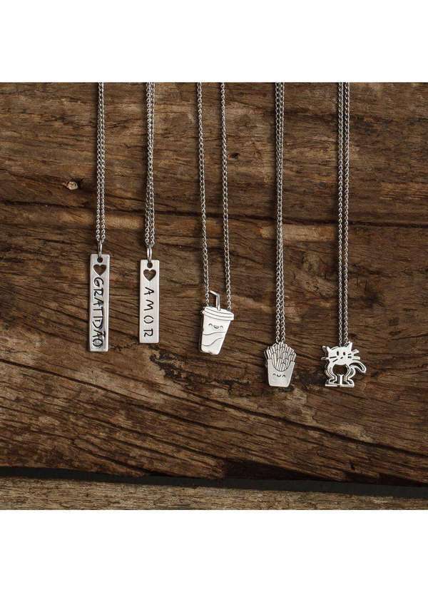 Convex - Pingente Aço Hit Batata Frita 16.5mm Prata 3