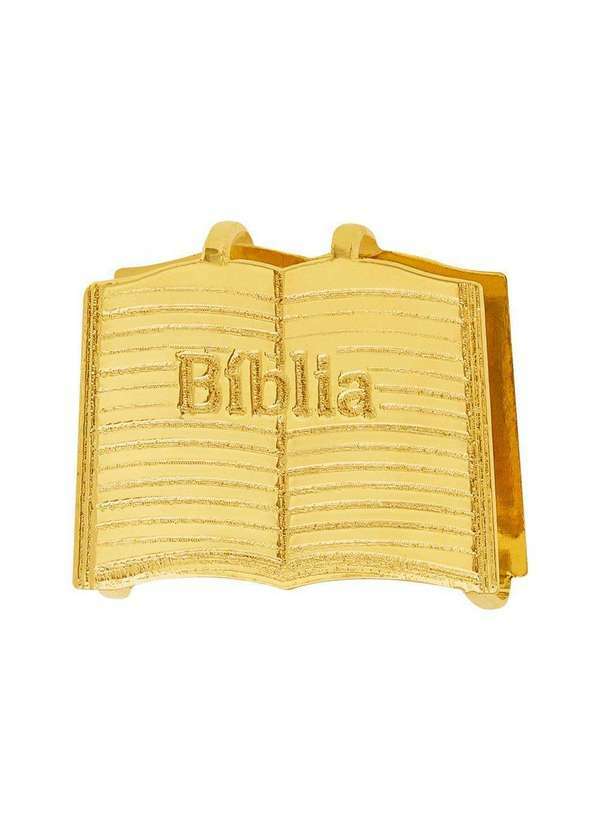 Convex - Pingente Aço Hit Bíblia 16.5mm Gold Ipg Dourado