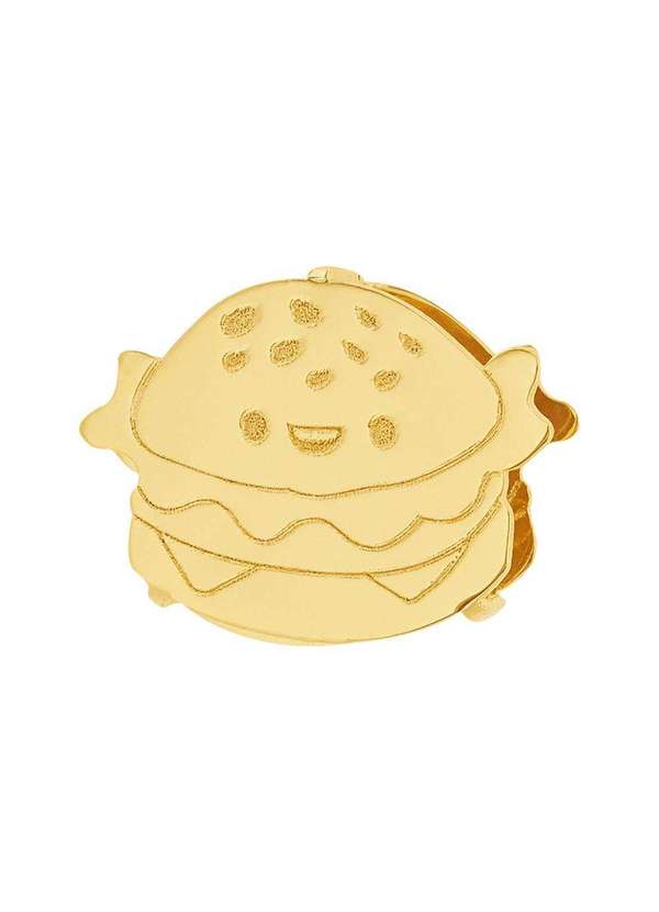 Convex - Pingente Aço Hit Hambúrguer 16.5mm Gold Ipg Dourado