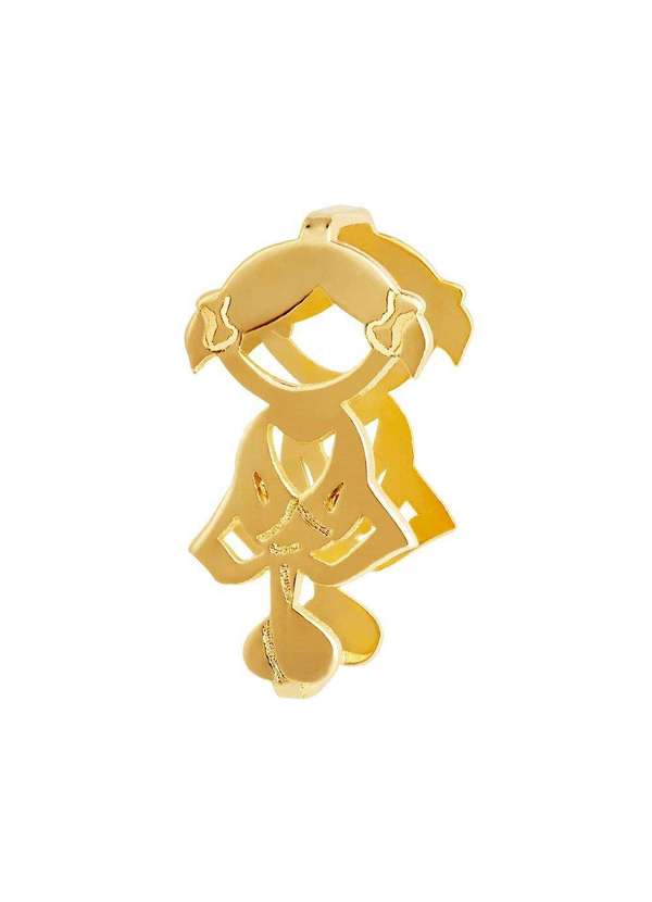 Convex - Pingente Aço Hit Menina 11.5mm Gold Ipg Dourado