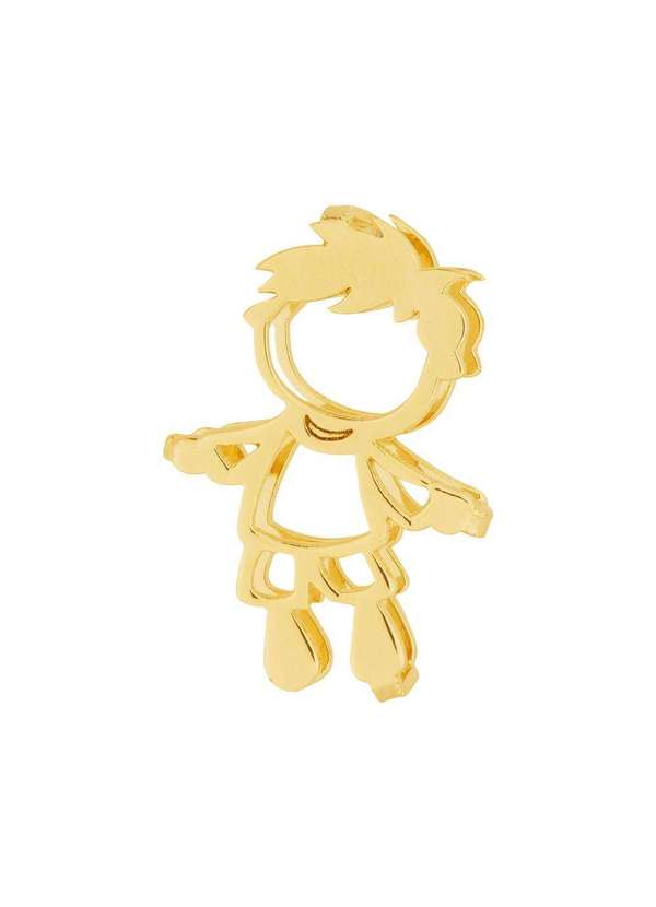 Convex - Pingente Aço Hit Menino 16.5mm Gold Ipg Dourado