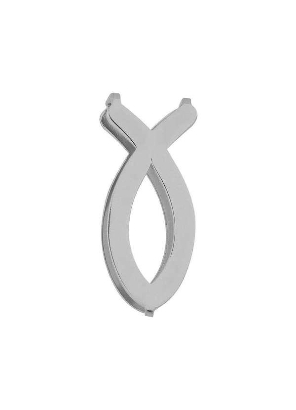 Convex - Pingente Aço Hit Símbolo Fé Ichthys 16.5mm Prata