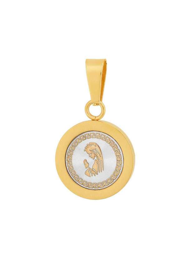 Convex - Pingente Aço Nsra. de Fátima com Mop Ipg Redondo 15mm Prata