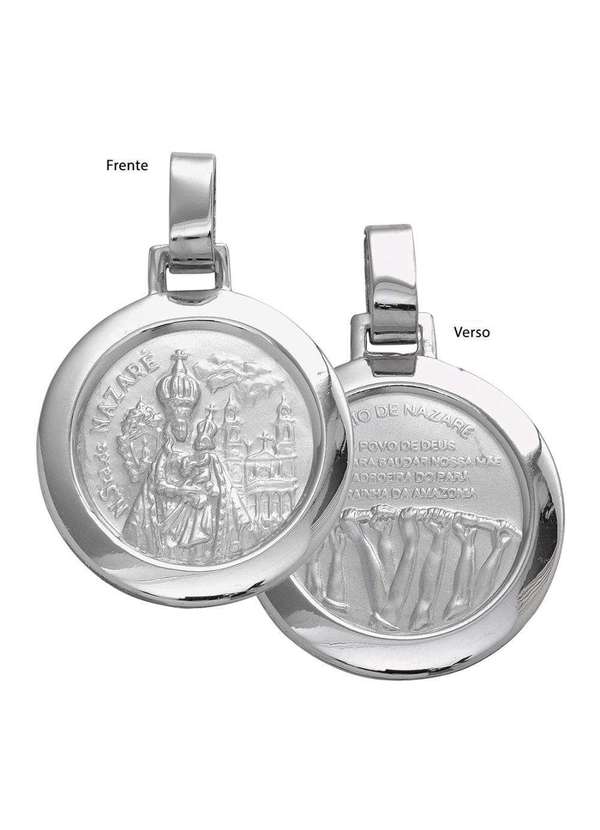 Convex - Pingente Aço Nsra. de Nazaré Redondo 30mm Prata 3