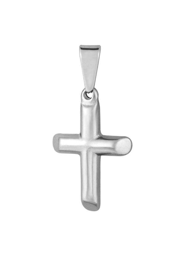 Convex - Pingente de Aço Cruz 22.6x14.5mm Prata