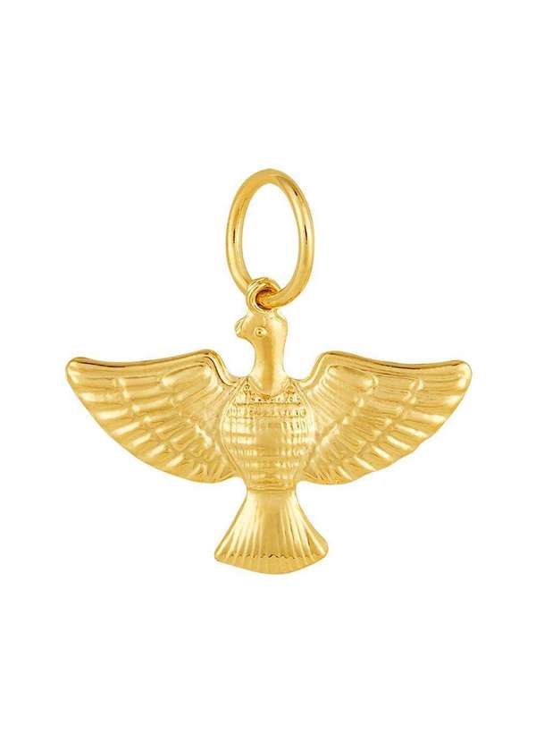 Convex - Pingente Prata c/ Ouro 18k Espirito Santo 14x10mm Dourado