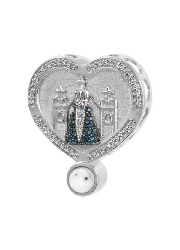 Convex - Pingente Prata com Rodio Neo Crystal Nsra. Aparecida Prata