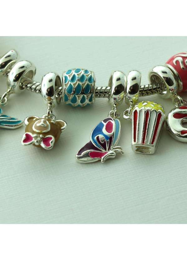 Convex - Pingente Prata Link Tubo Separador Gotas de Amor Prata 2