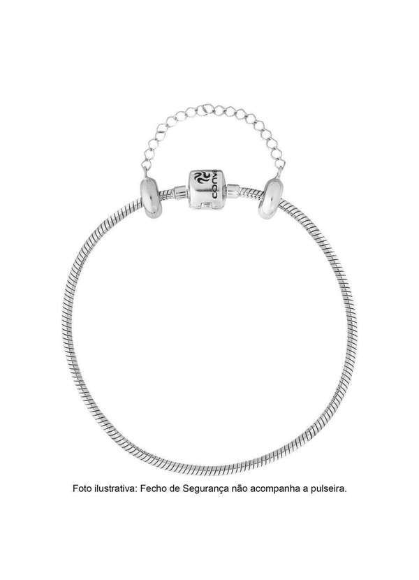 Convex - Pulseira Prata para Berloque Link Adulto com Resina 13cm Prata 2