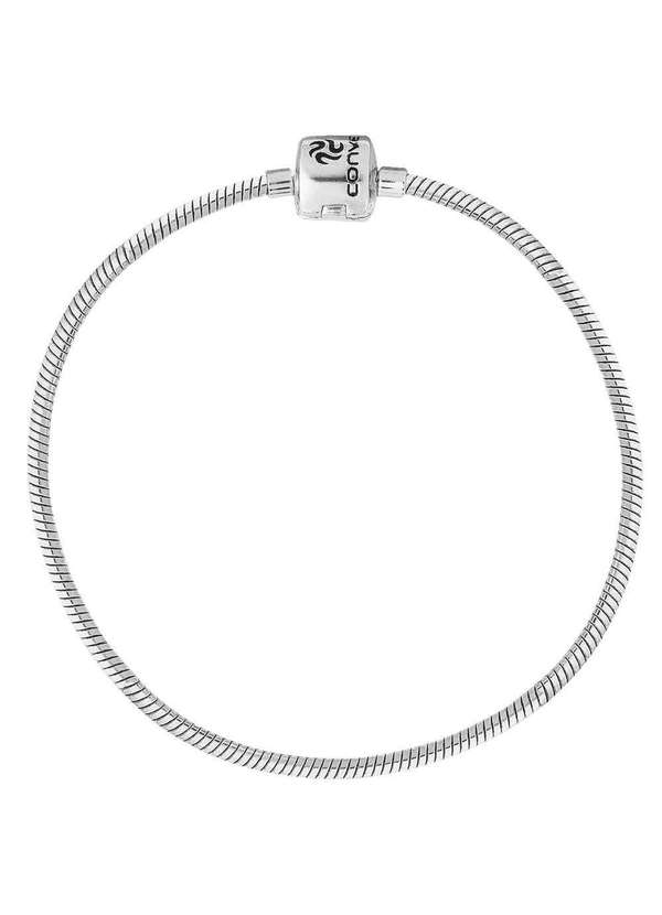 Convex - Pulseira Prata para Berloque Link Adulto com Resina 14cm Prata