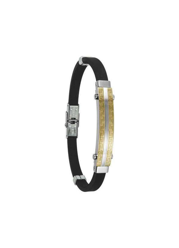 Convex - Pulseira Aço Caucciù Trabalho Grego Ipg 7mm Prata