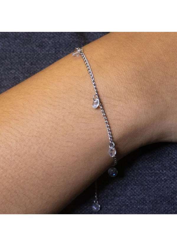 Convex - Pulseira Aço Glam Groumet Ponto de Luz 5mm 21cm Prata 3