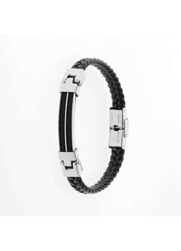 Convex - Pulseira Aço Macau Cabo Náutico Ipb Couro 11mm Prata