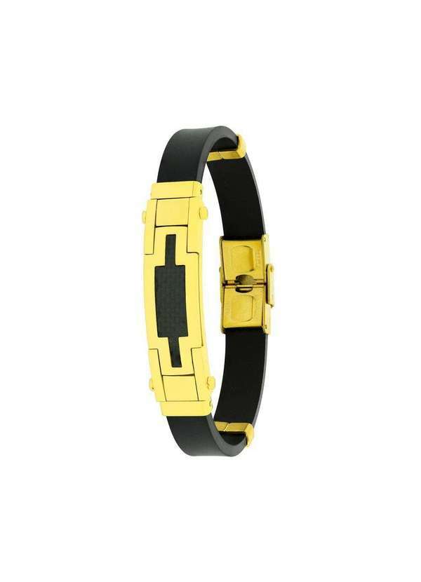 Convex - Pulseira Aço Maxim Caucciù Ipg e Fibra de Carbono 13mm Dourado