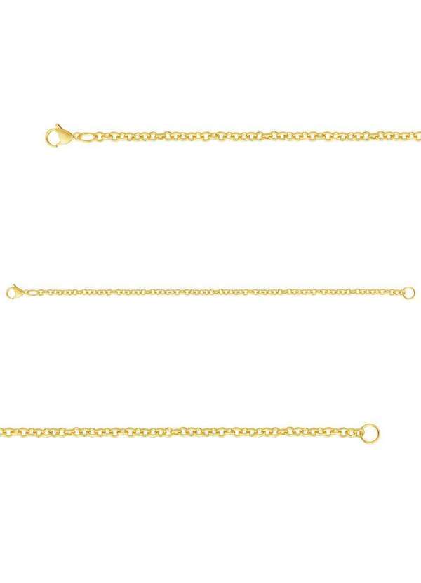 Convex - Pulseira Aço Portuguesa 3.25mm 21cm Gold Ipg Dourado