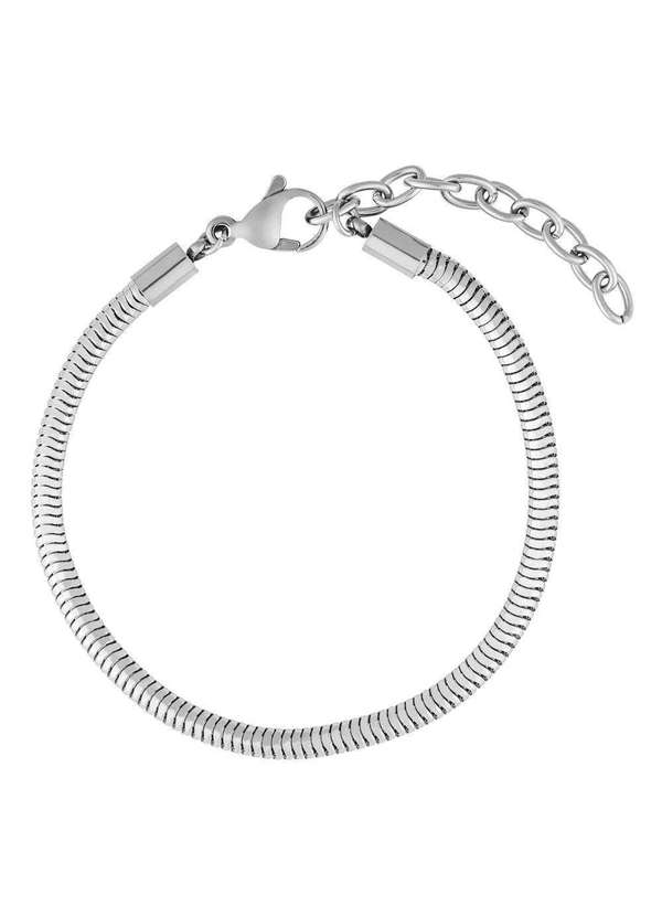 Convex - Pulseira de Aço Berloque Coleção Steel Dreams Fecho Lagost Prata