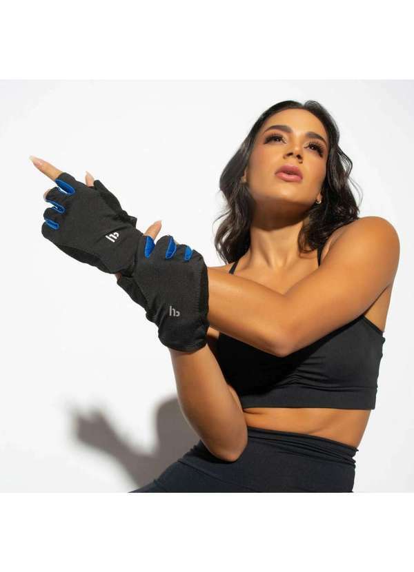 Honey Be - Luva Bike Lycra Feminina Azul Lv085 Azul