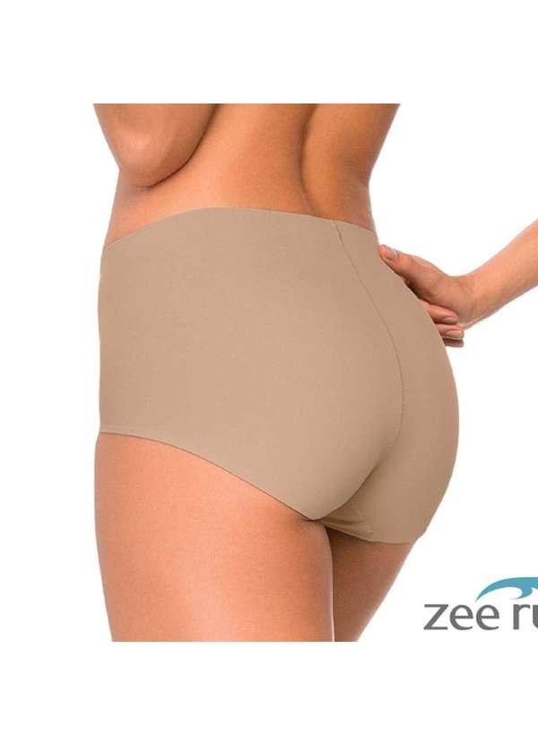 Honey Be - Calcinha Caleçon Laser Termofusionada Cós Alto Bege Ca112 Bege 2