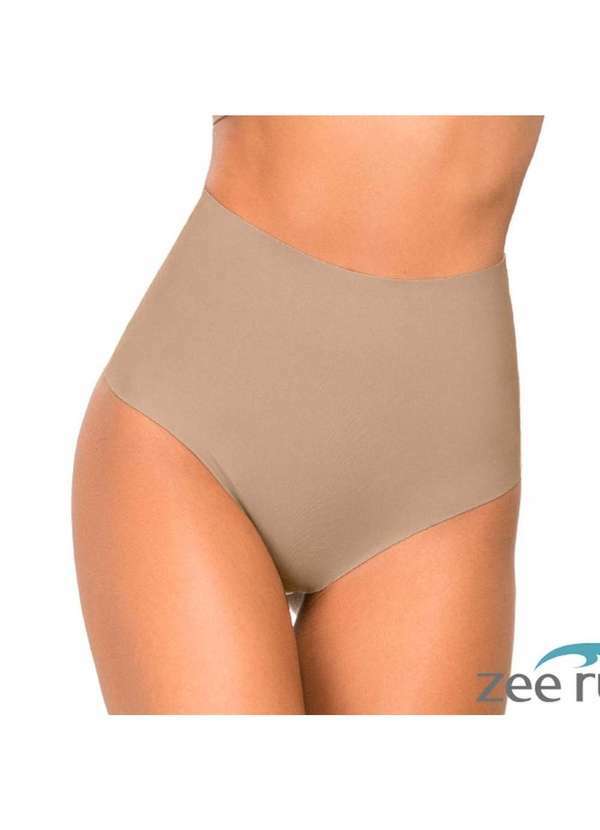 Honey Be - Calcinha Fio Dental Alta Nude Cotton Bege Ca105 Bege