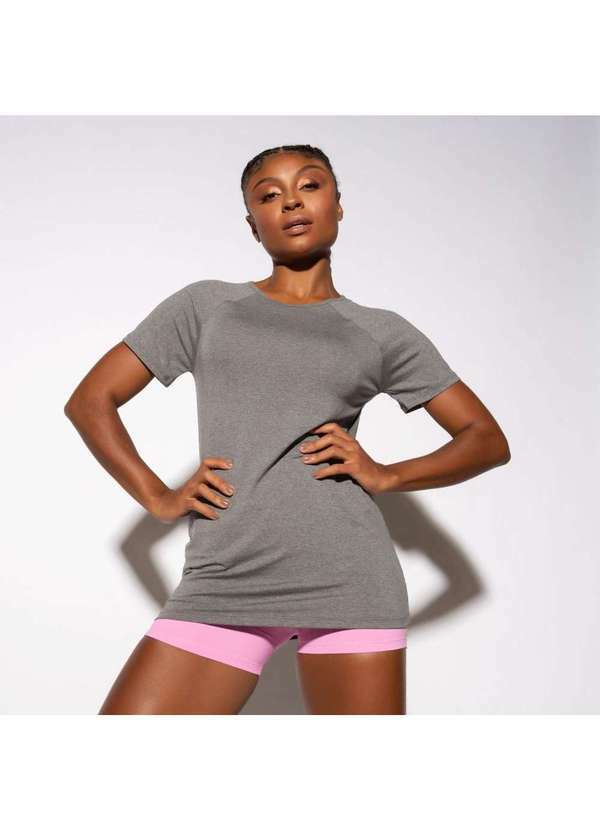 Honey Be - Camisão Fitness Viscolycra Cinza Bl403 Cinza