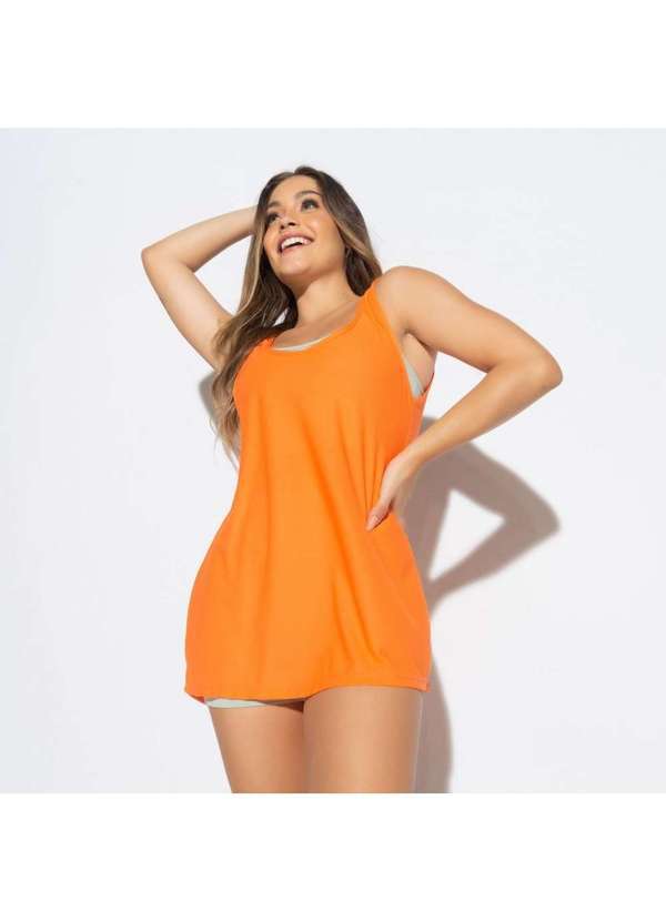 Honey Be - Camiseta Fitness Cavada Laranja Ct778 Laranja