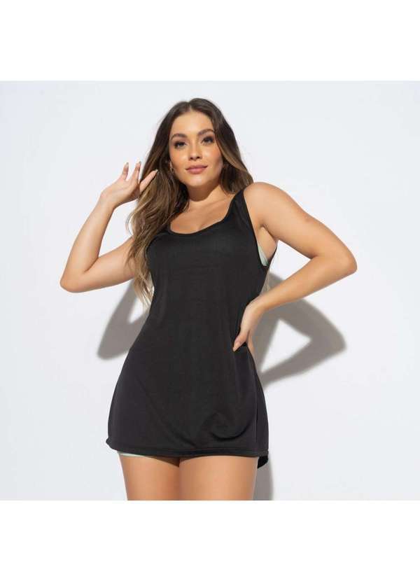 Honey Be - Camiseta Fitness Cavada Preta Ct777 Preto