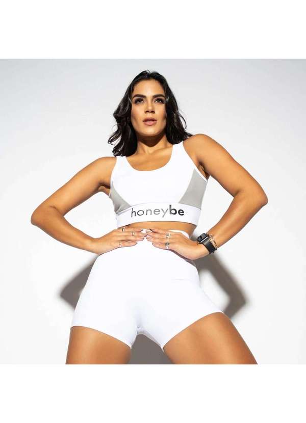 Honey Be - Top Fitness Branco sem Transparência Tp1137 Branco