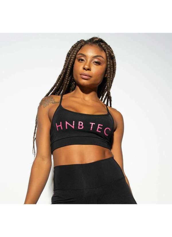 Honey Be - Top Fitness Hnb Tec Preto Tp1218 Preto