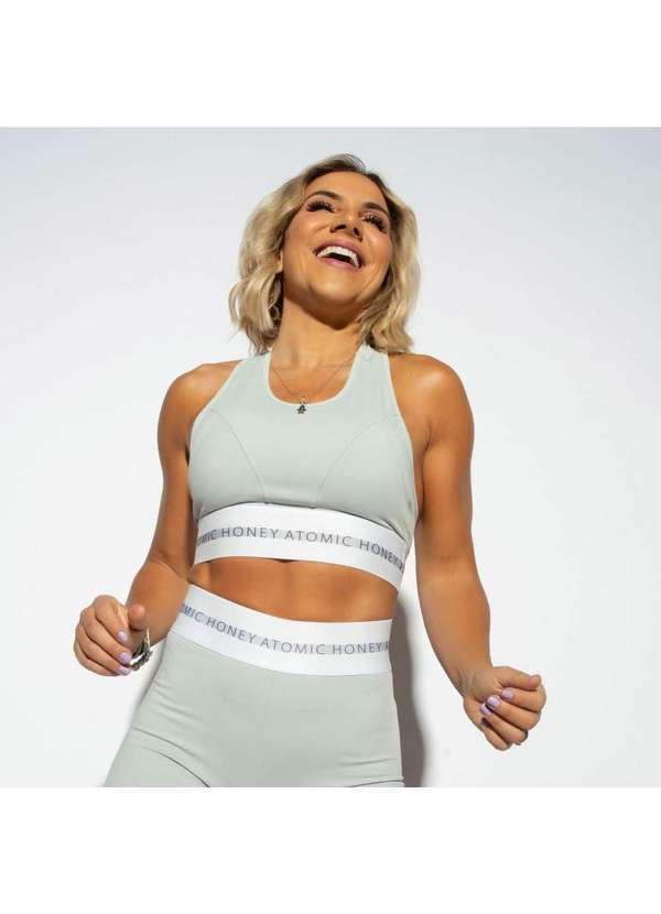 Honey Be - Top Fitness Honey Be Cinza Tp1043 Cinza
